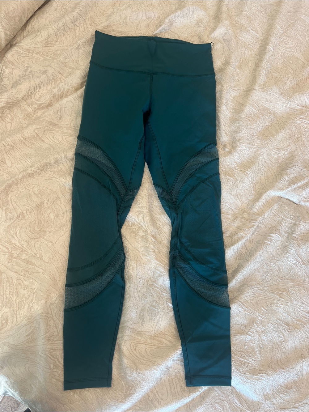 Lululemon High-Waist Teal Green Athletic Leggings Size 8